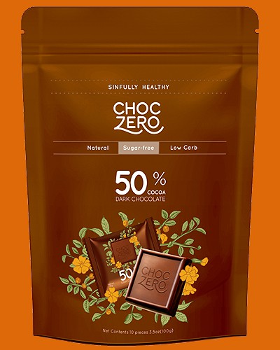 choc zero keto chocolate 50%