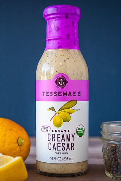 keto friendly Tessemae’s Organic Creamy Caesar Dressing