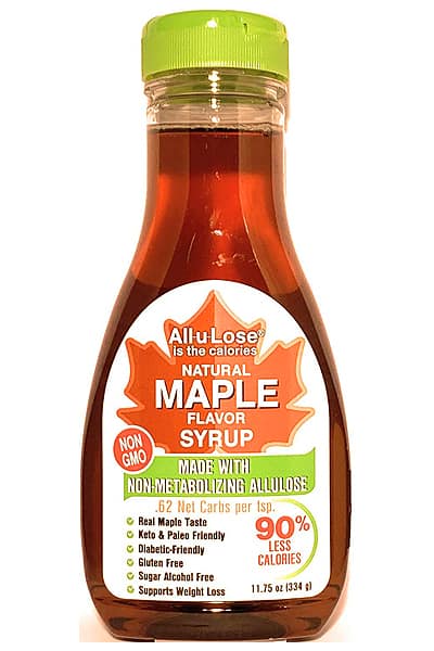 alll-u-Lose Natural Maple Syrup keto friendly